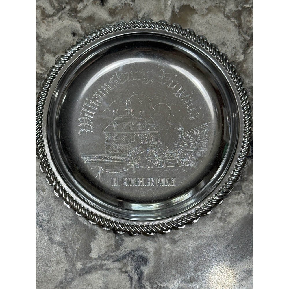 VTG Souvenir Coaster Mini Plate The Governor's Palace Williamsburg Virginia